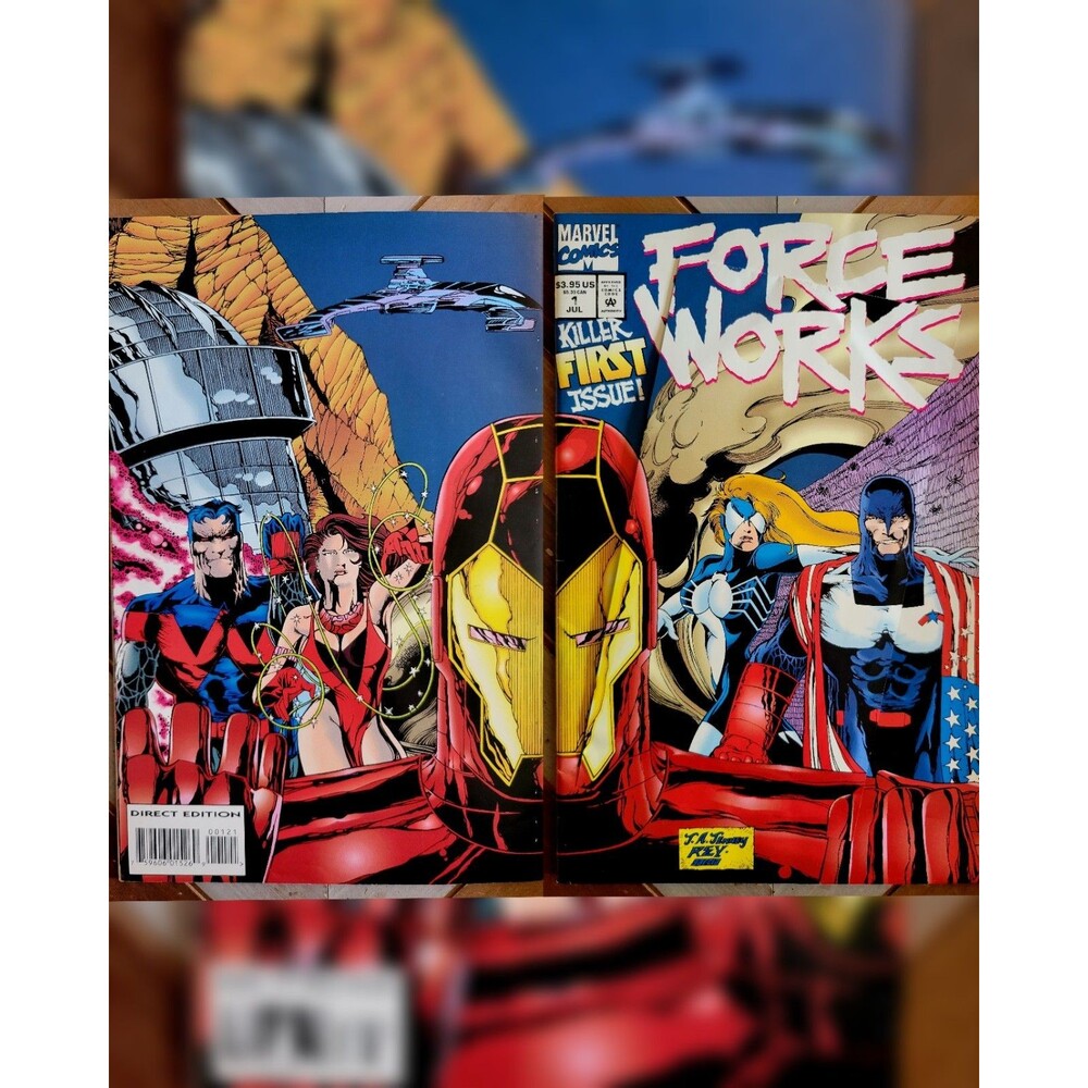 Force Works #1 (Marvel 1994) Wrap/Pull Out Cover! Iron Man, Wanda, US Agent! 7.0